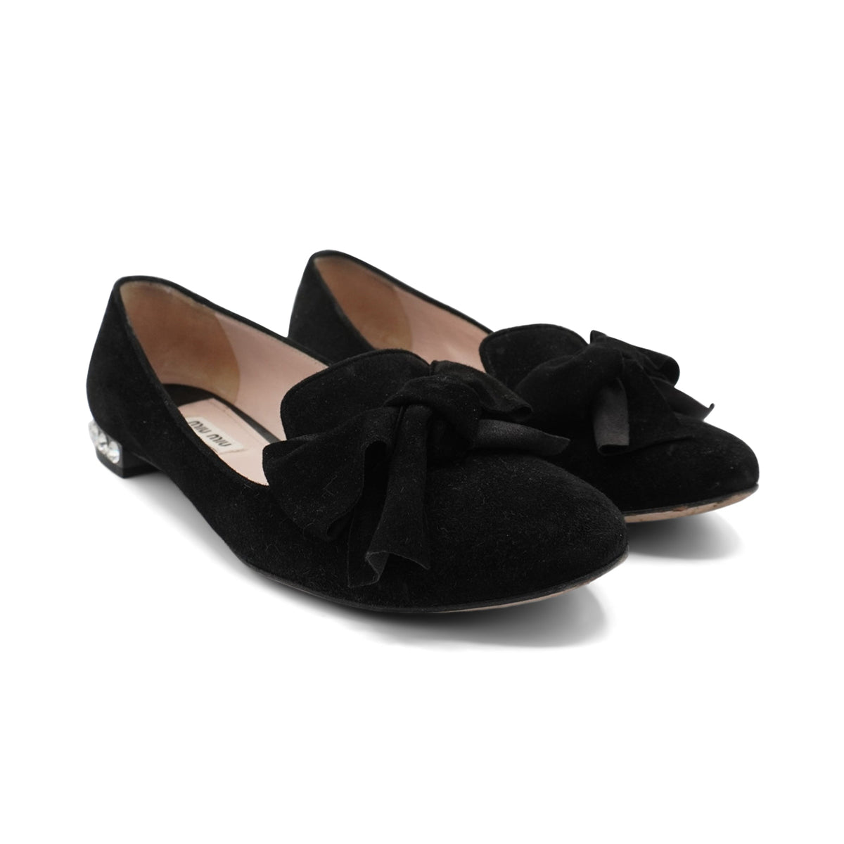 Miu Miu Crystal Heel Flats - Women's 36.5