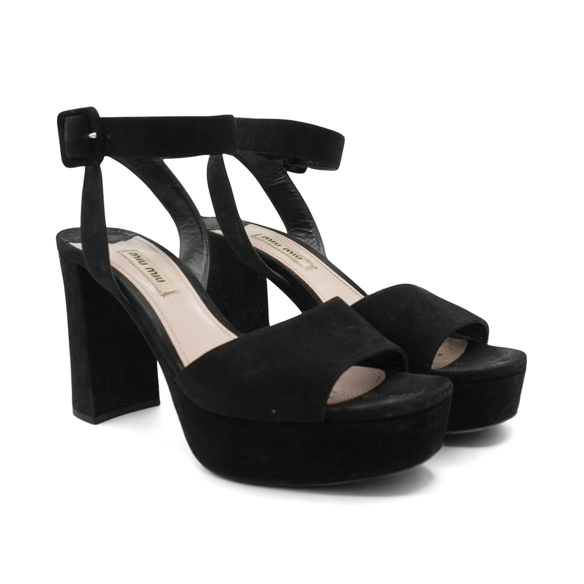 Miu Miu Block Heel Sandals - Women's 37