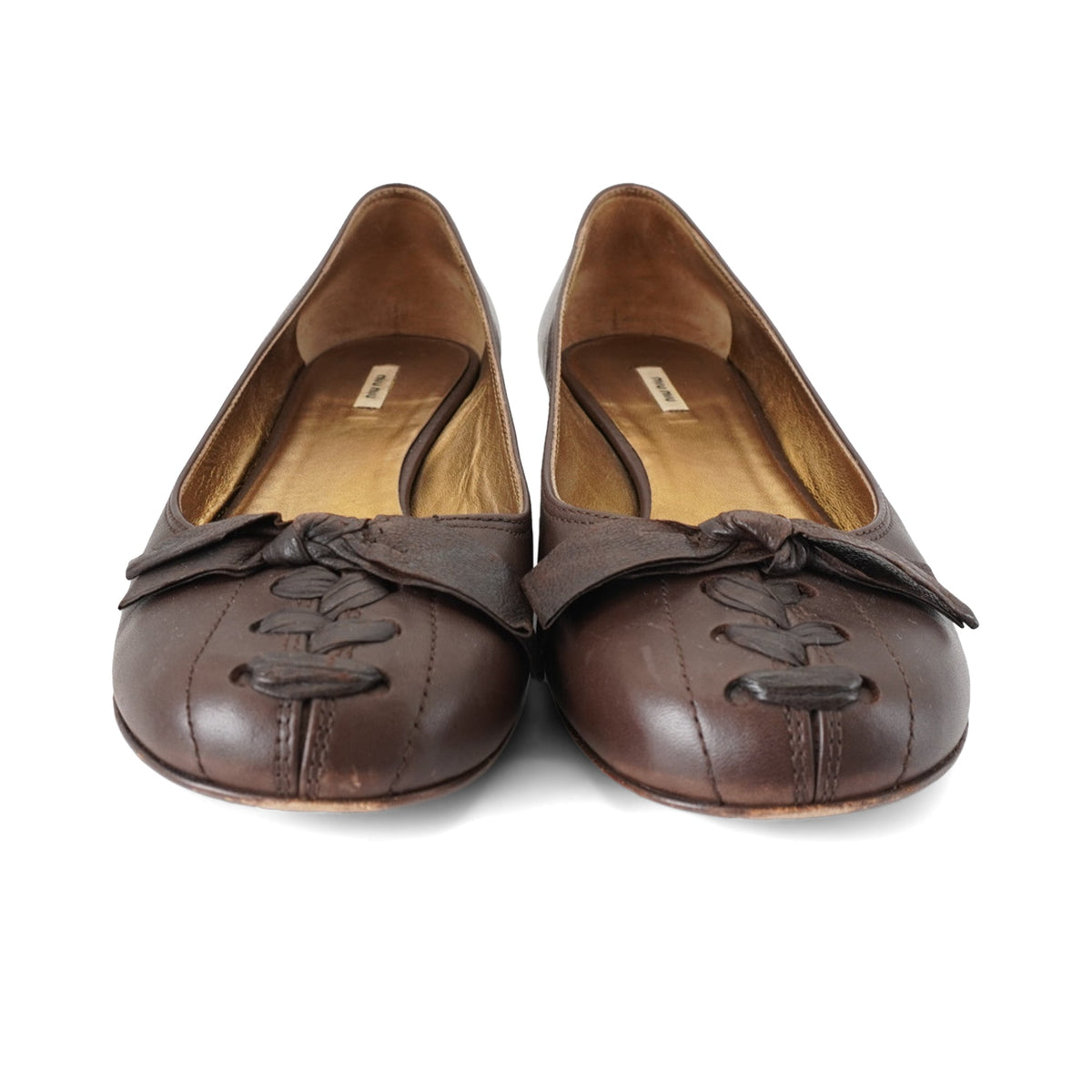 Miu Miu Block Heel Ballerinas - Women's 38