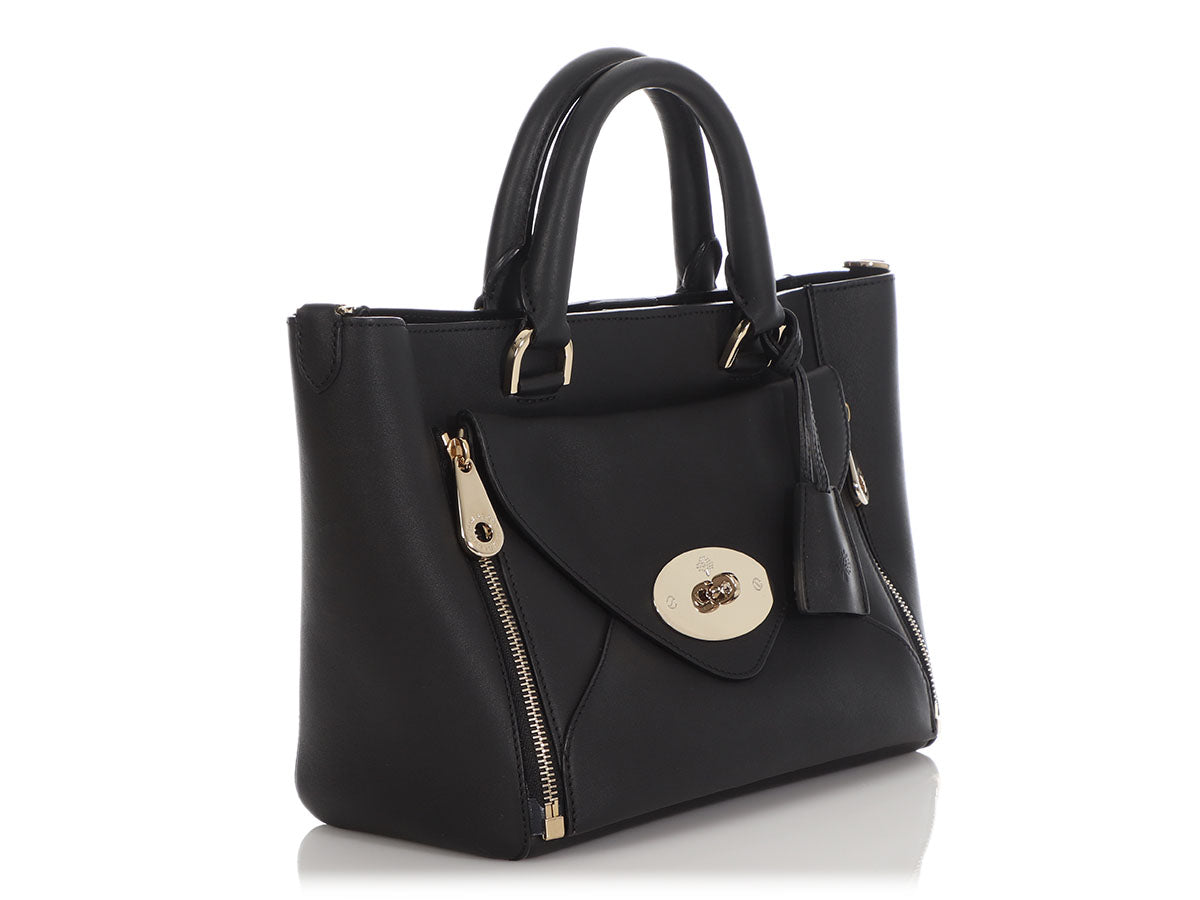 Mulberry Small Black Willow Tote