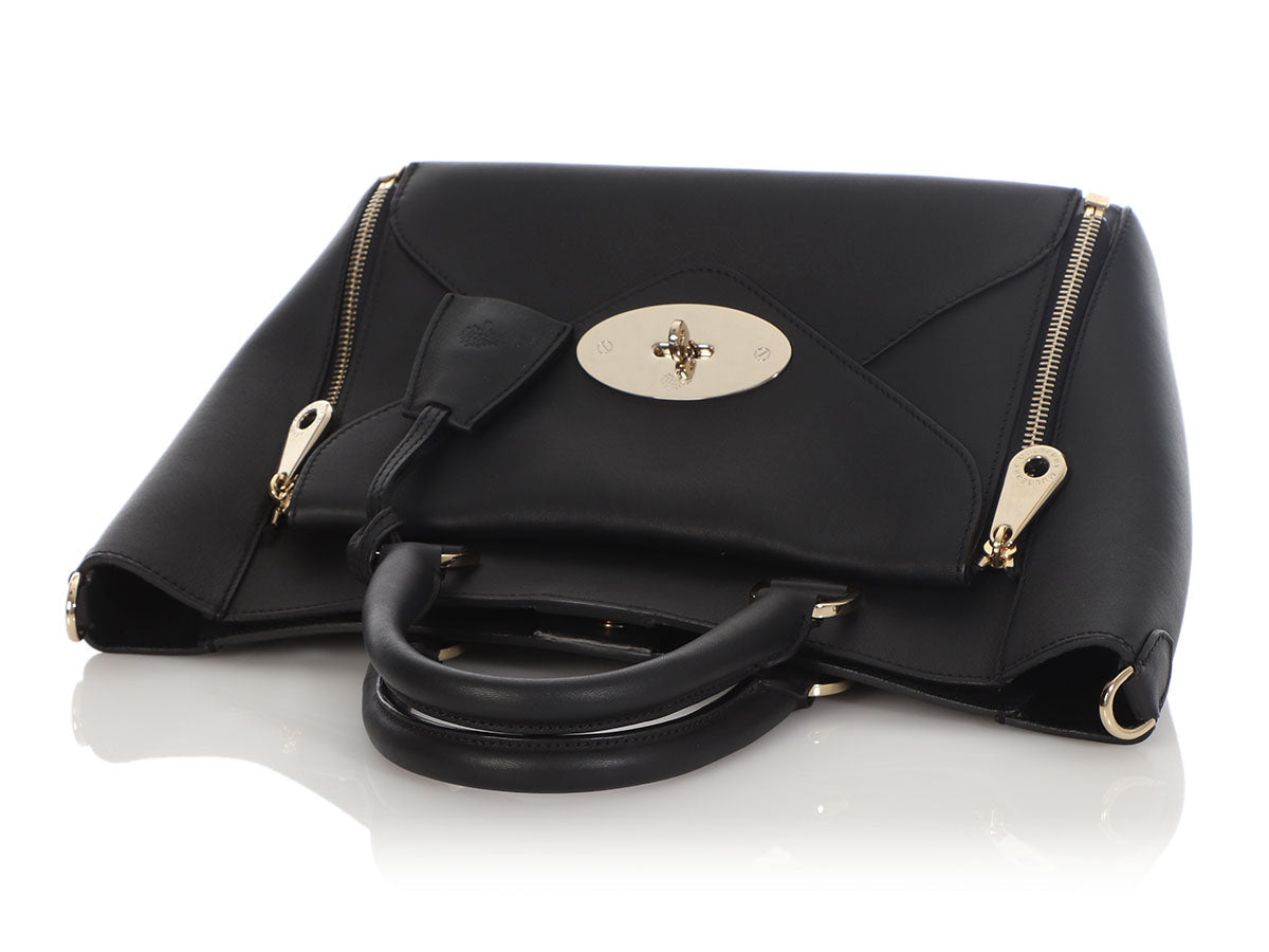 Mulberry Small Black Willow Tote