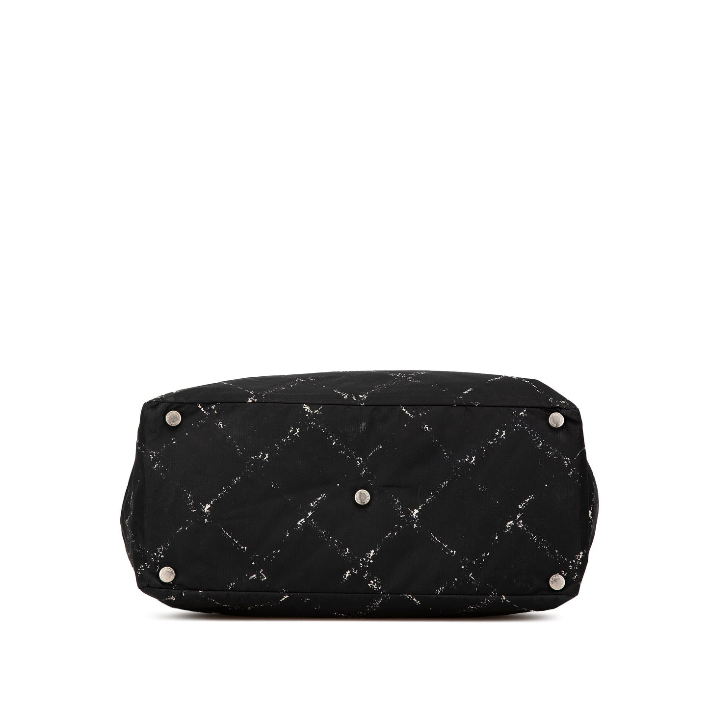 Black Chanel Old Travel Line Nylon Tote