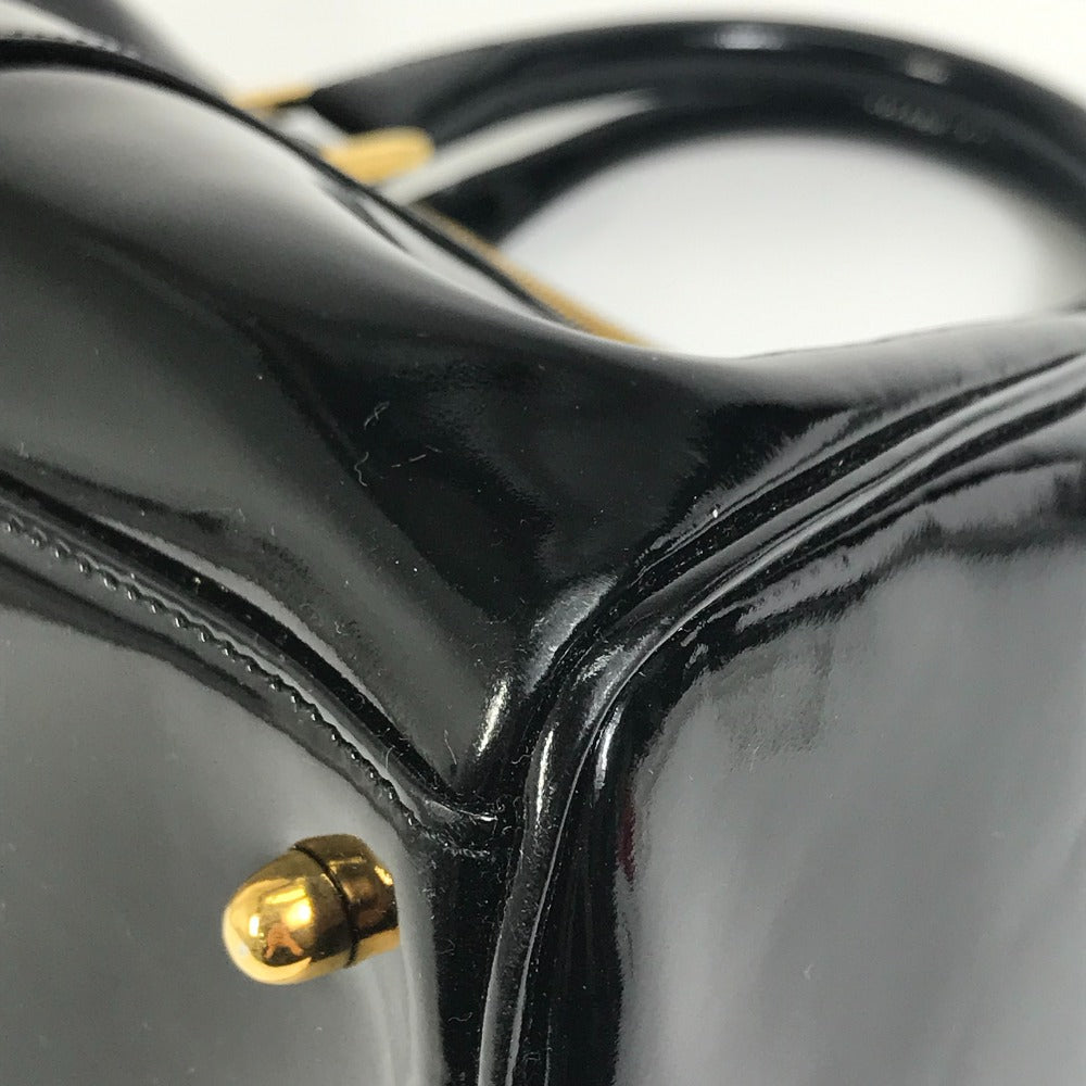 CHANEL Boston Duffel bag enamel black CC COCO Mark Women Used