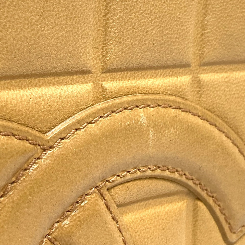 CHANEL Tote Bag A17809 Calfskin beige CCCOCO Mark Chocolate bar Women Used