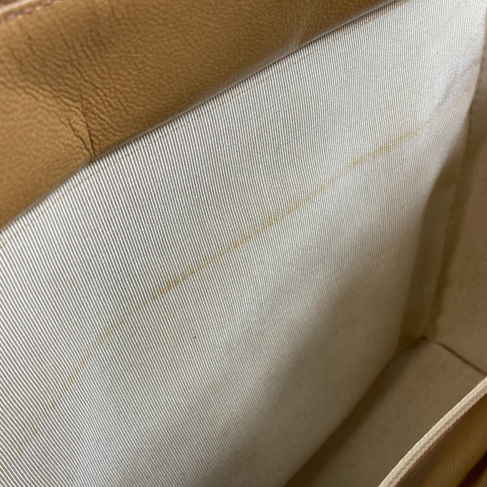 CHANEL Tote Bag A17809 Calfskin beige CCCOCO Mark Chocolate bar Women Used