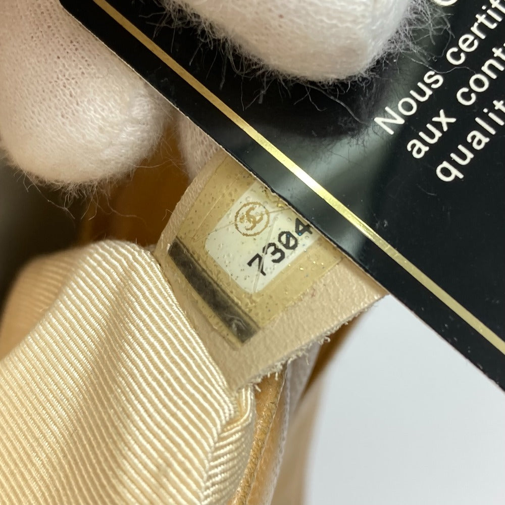 CHANEL Tote Bag A17809 Calfskin beige CCCOCO Mark Chocolate bar Women Used