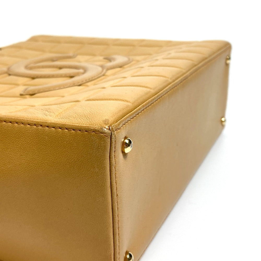 CHANEL Tote Bag A17809 Calfskin beige CCCOCO Mark Chocolate bar Women Used