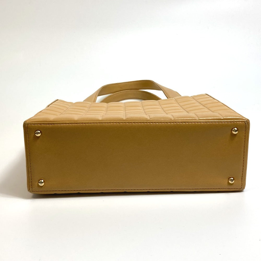 CHANEL Tote Bag A17809 Calfskin beige CCCOCO Mark Chocolate bar Women Used