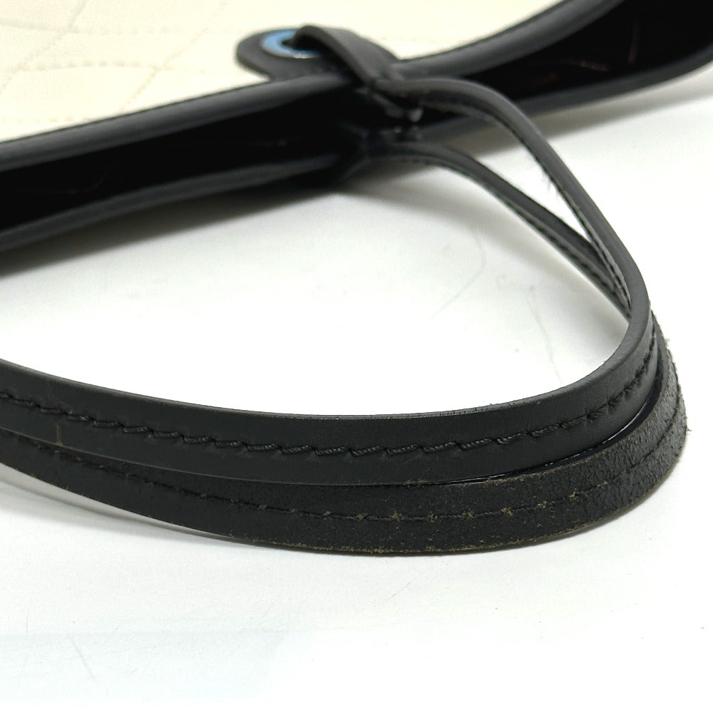 CHANEL Tote Bag Caviar skin white CC COCO Mark Matrasse Women Used