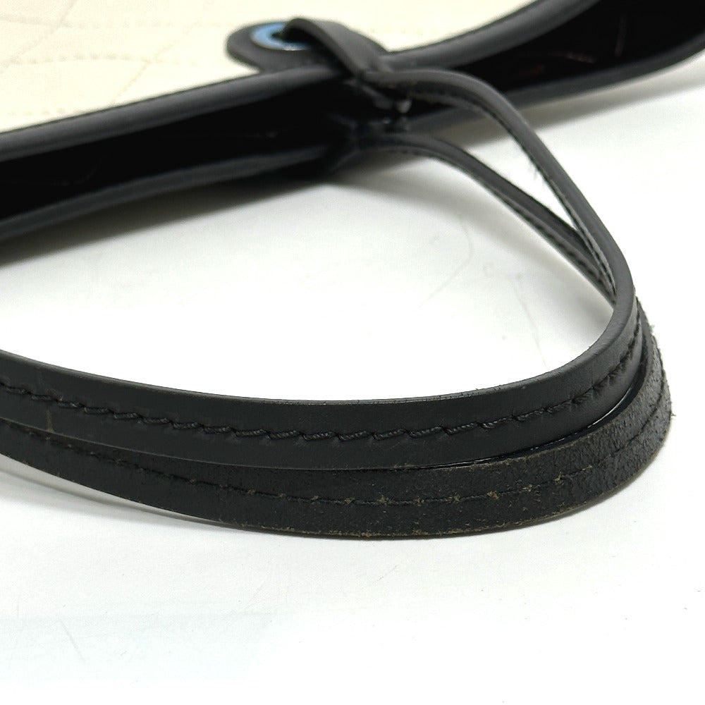 CHANEL Tote Bag Caviar skin white CC COCO Mark Matrasse Women Used