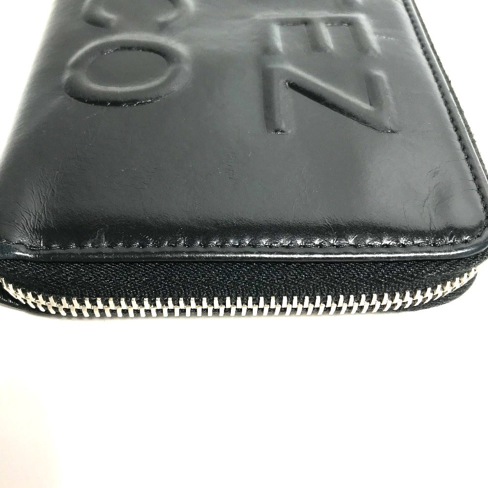CHANEL Long Wallet Purse A82184 leather black VOTEZ COCO Logo embossing