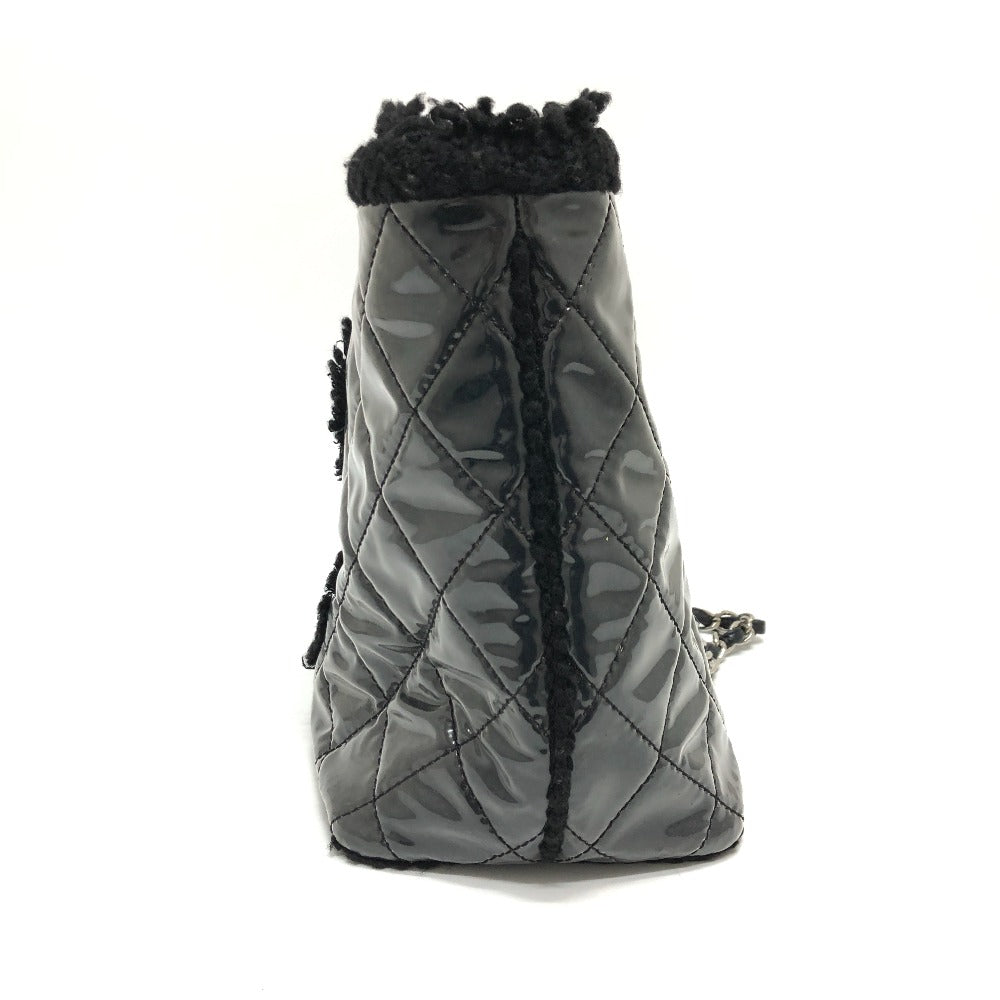 CHANEL Tote Bag A47155 Plastics black Funny Tweed