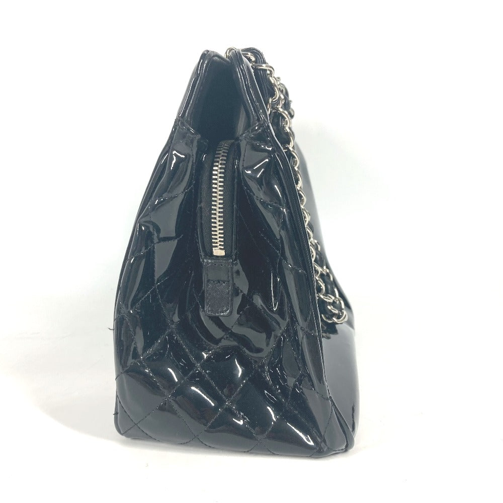 CHANEL Shoulder Bag enamel black CC COCO Mark Lipstick Women Used