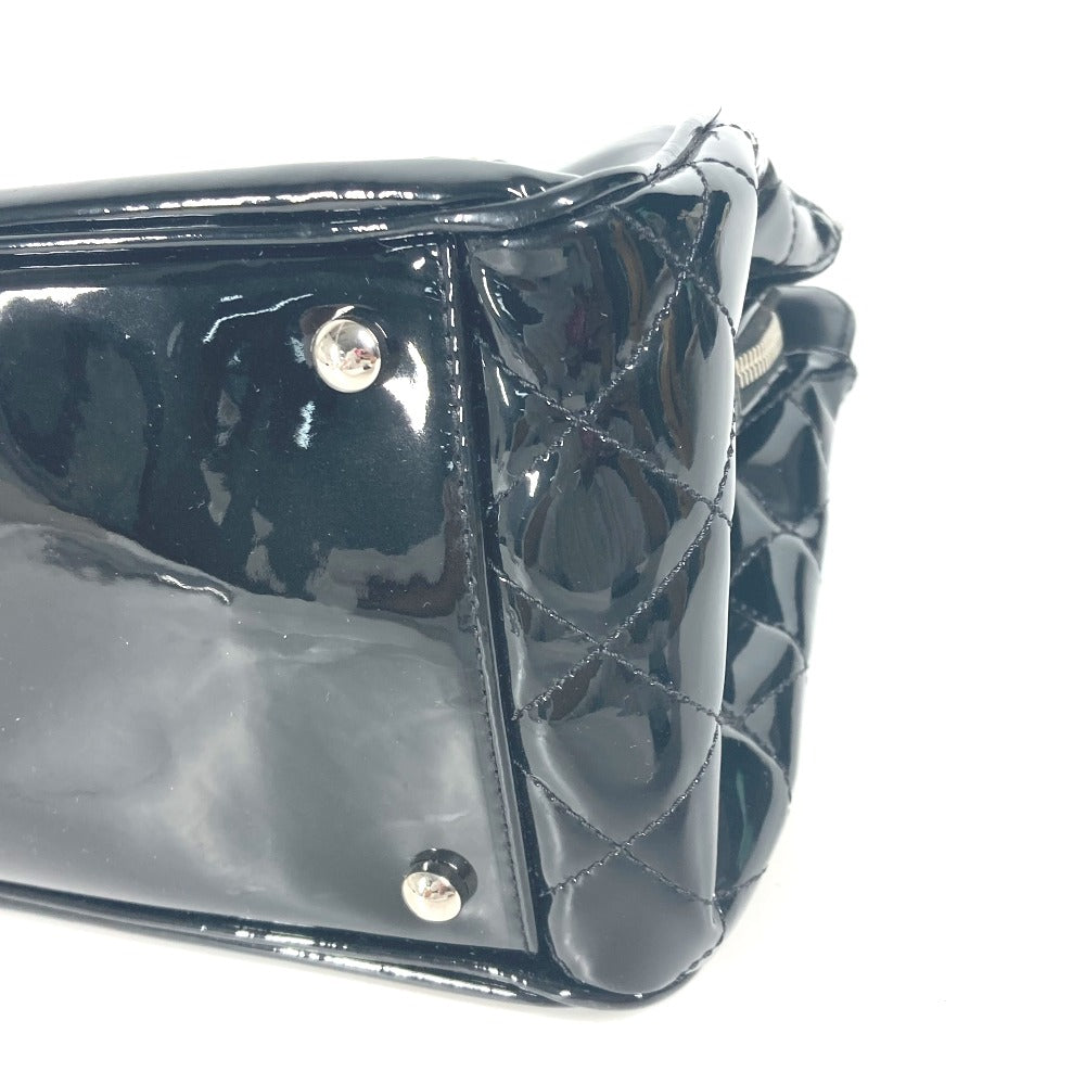 CHANEL Shoulder Bag enamel black CC COCO Mark Lipstick Women Used