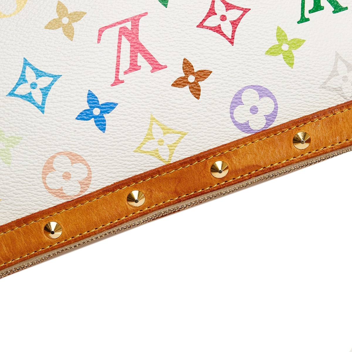 Louis Vuitton Pochette Accessoires White Multicolor Monogram Canvas