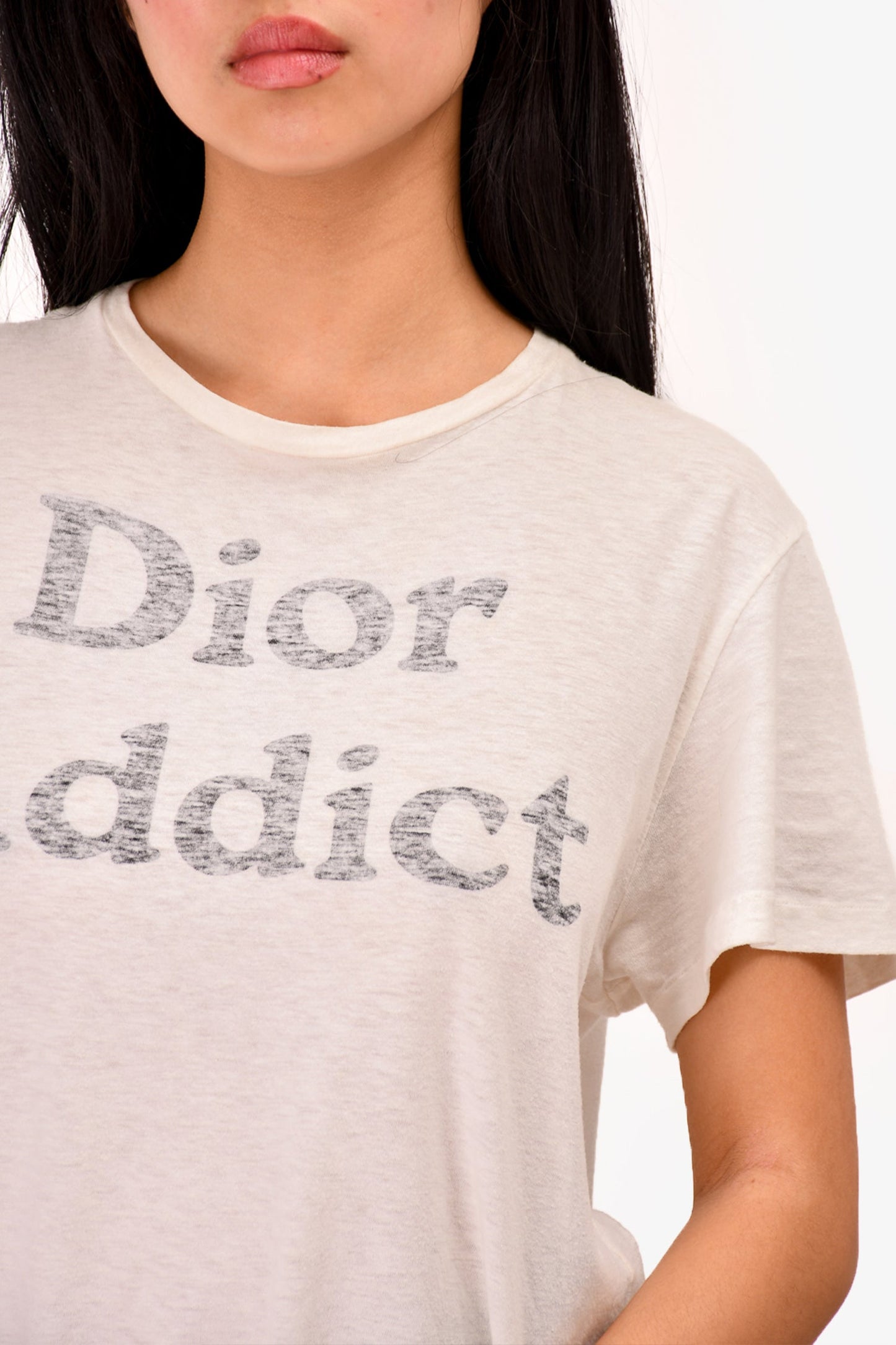 Christian Dior White "Dior Addict" T-Shirt Size L