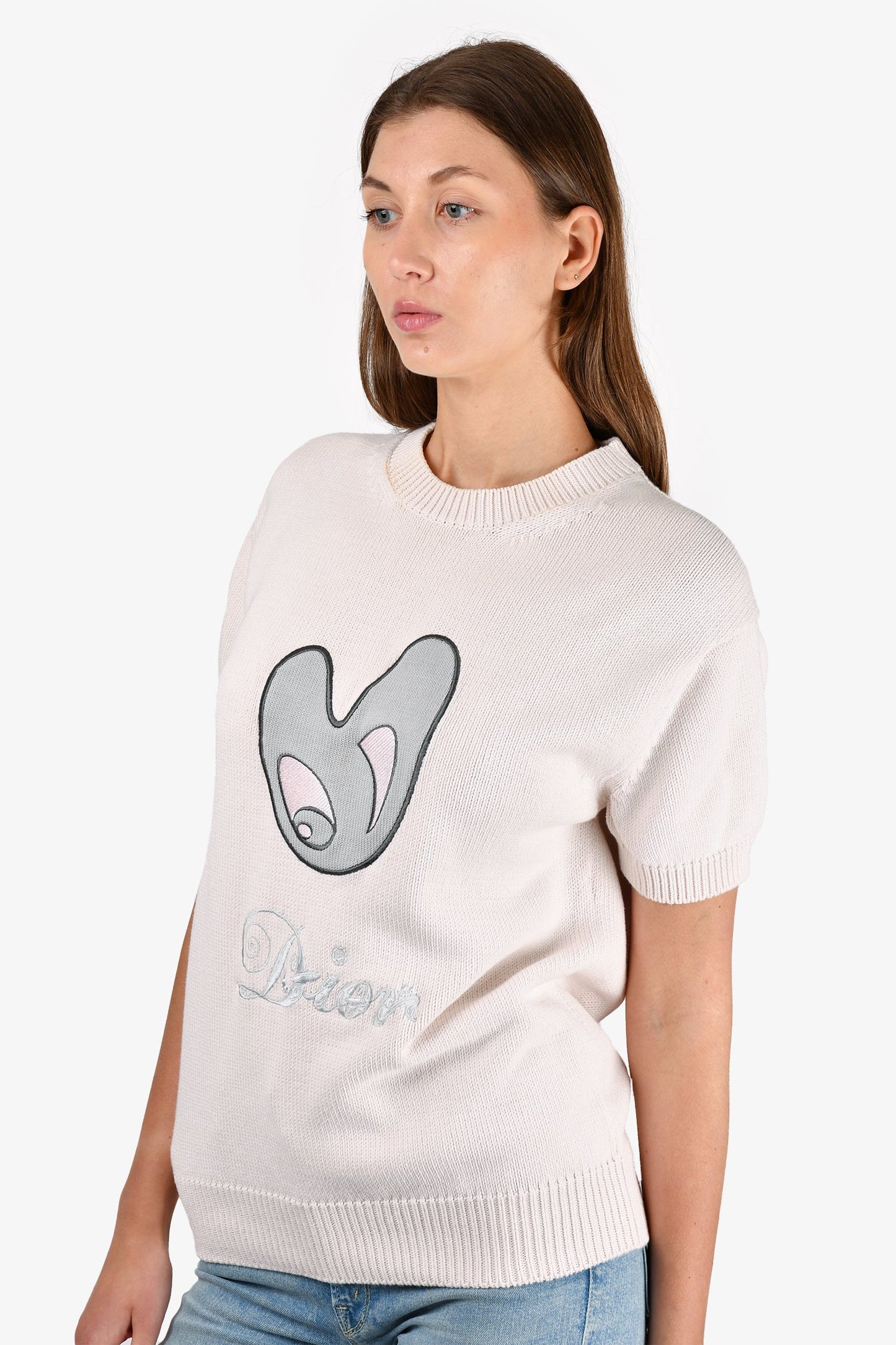 Christian Dior X Kenny Scharf Pink Embroidered Knit Sweater Size S Mens