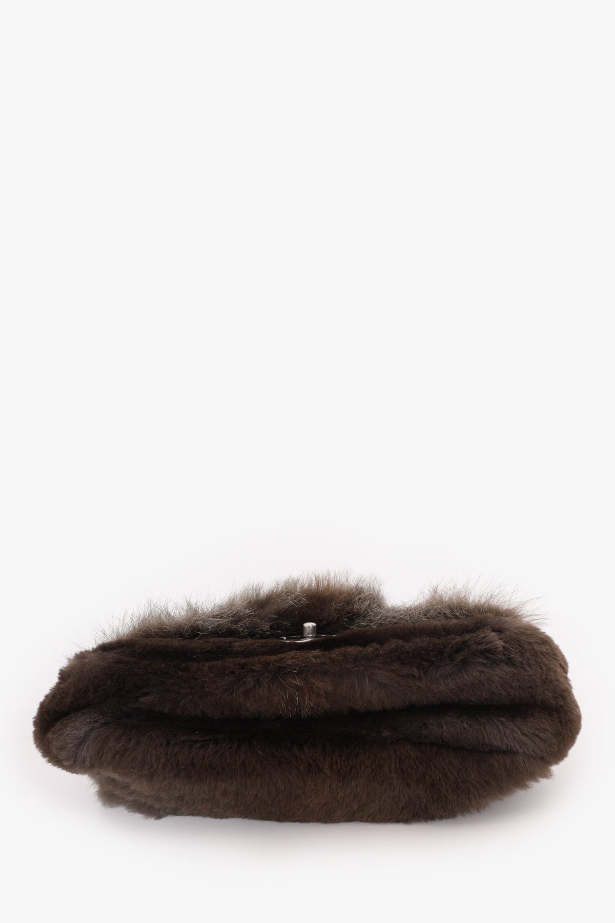 Chanel™ 2013-14 Brown Fur CC Flap Bag