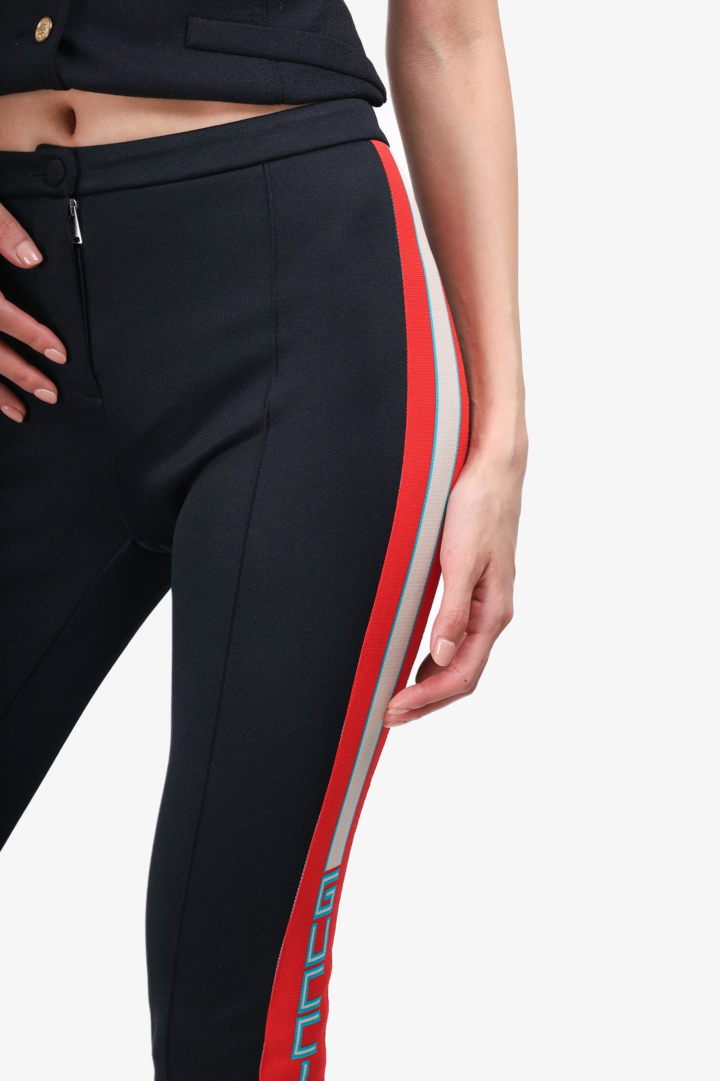 Gucci Black Logo Stirrup Pant Size XS