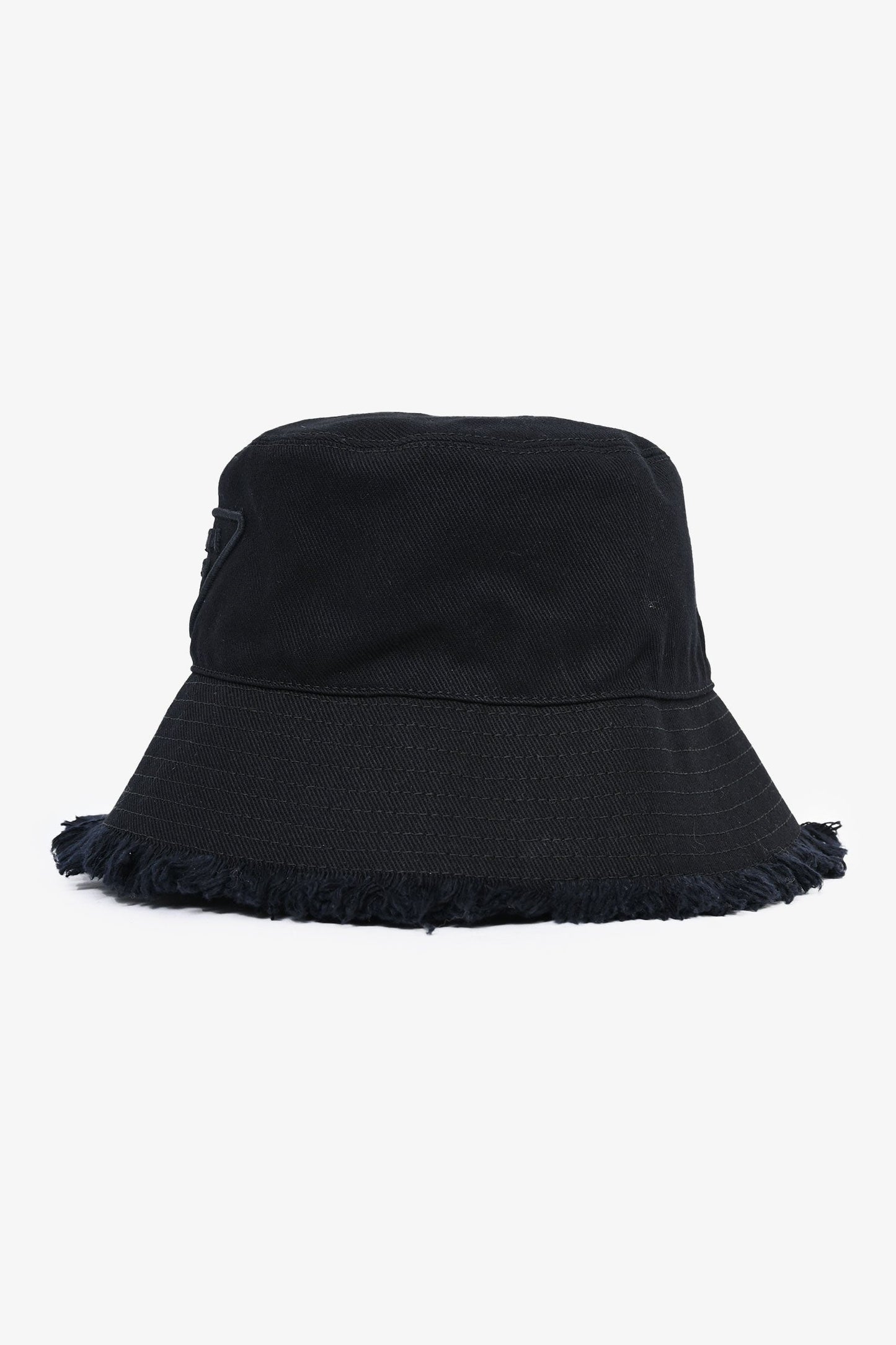 Prada Black Denim Logo Hat