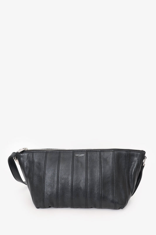 Saint Laurent Black Leather Blitz Messenger Bag