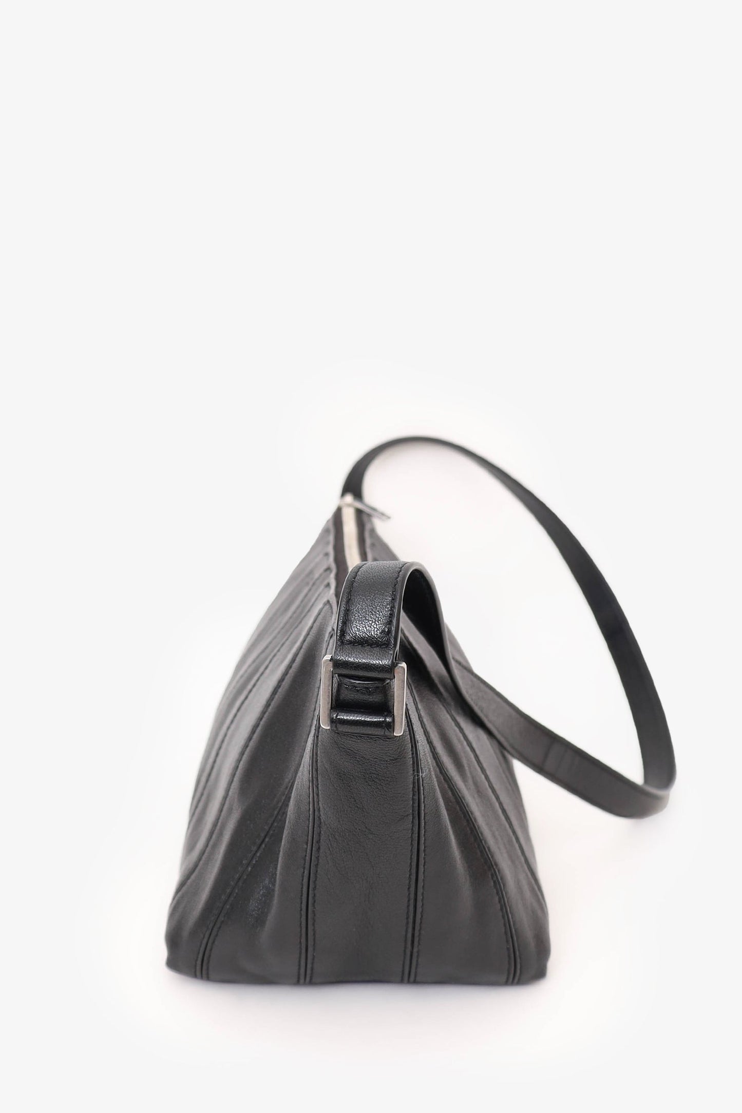 Saint Laurent Black Leather Blitz Messenger Bag