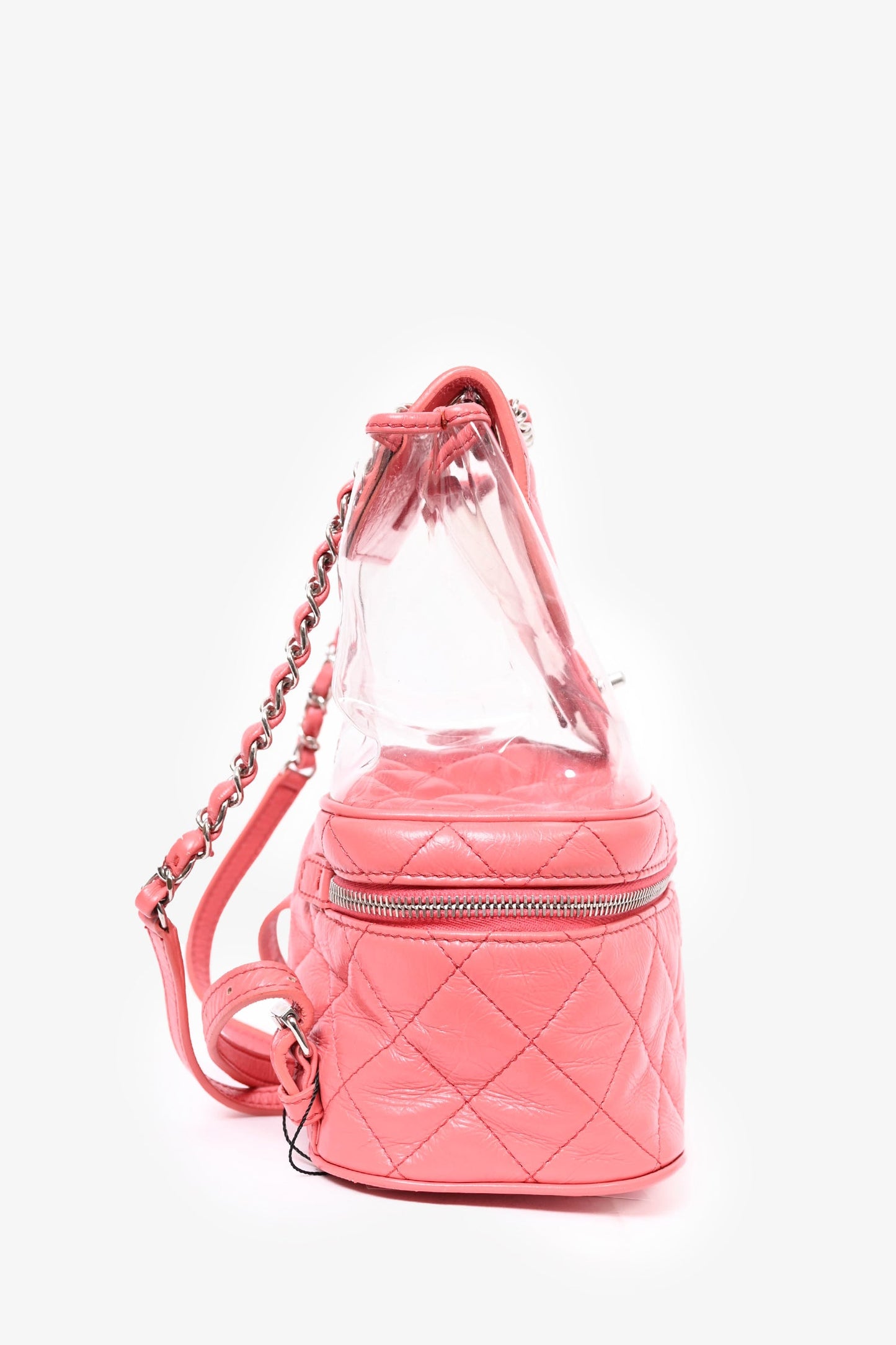 Chanel™ 2018 Pink Calfskin Leather/PVC 'Aquarium' Backpack