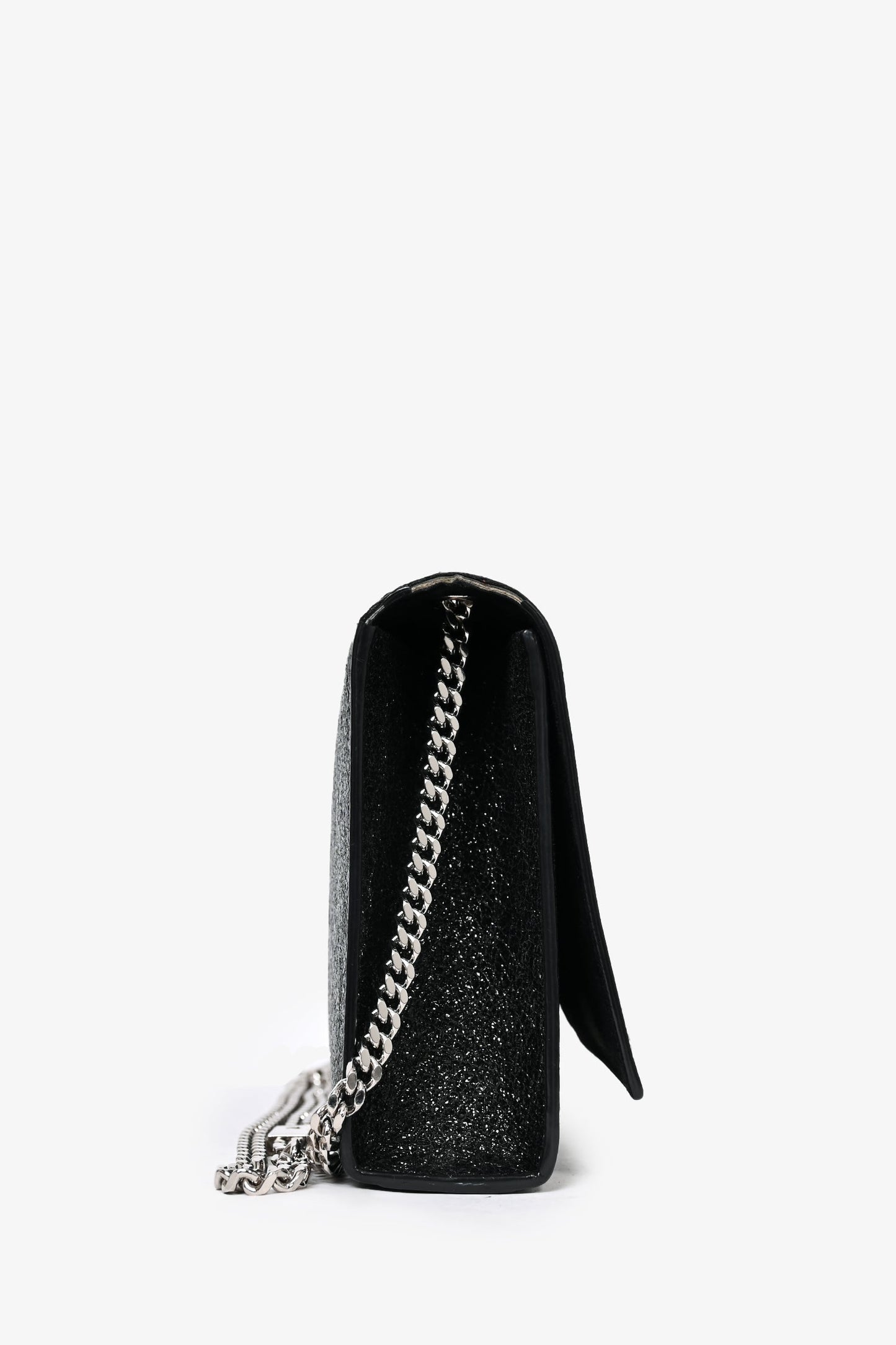 Saint Laurent 2015 Black Crackled Patent Leather Medium Kate Crossbody