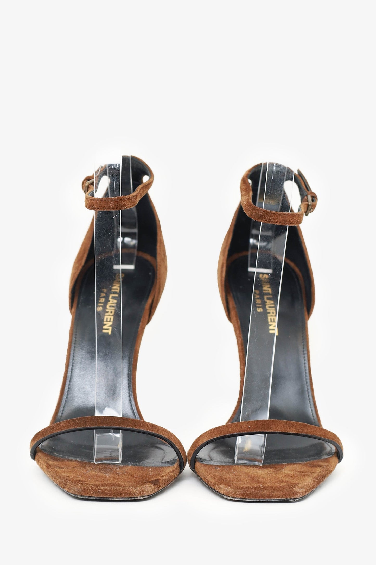 Saint Laurent Brown Suede Opyum 110 Sandals Size 38.5