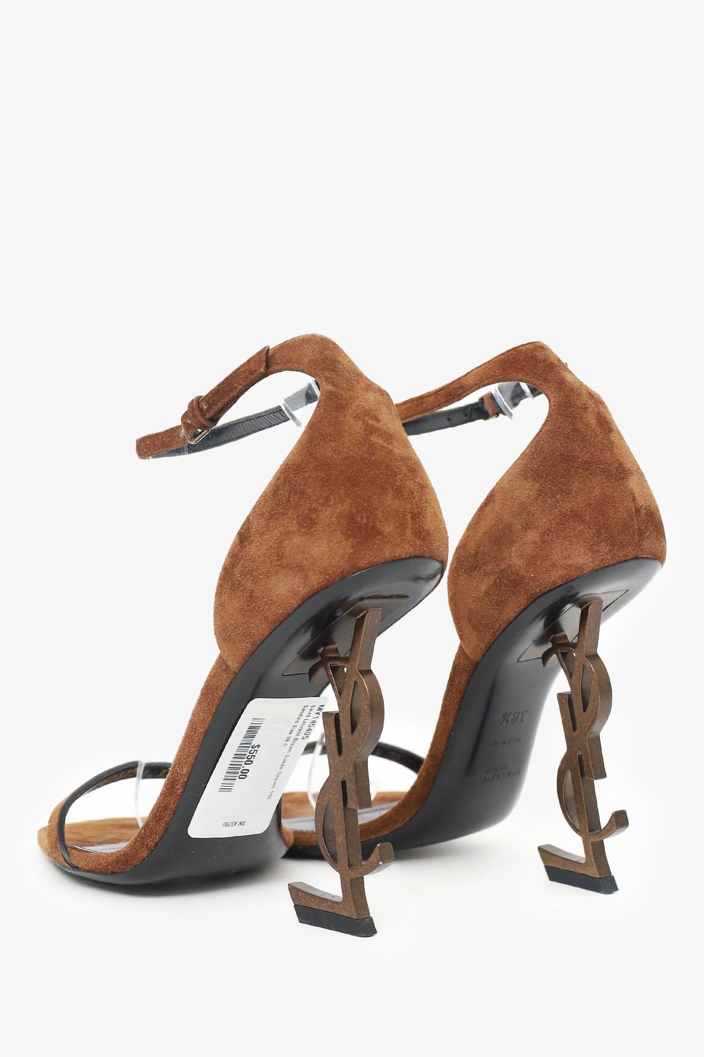 Saint Laurent Brown Suede Opyum 110 Sandals Size 38.5