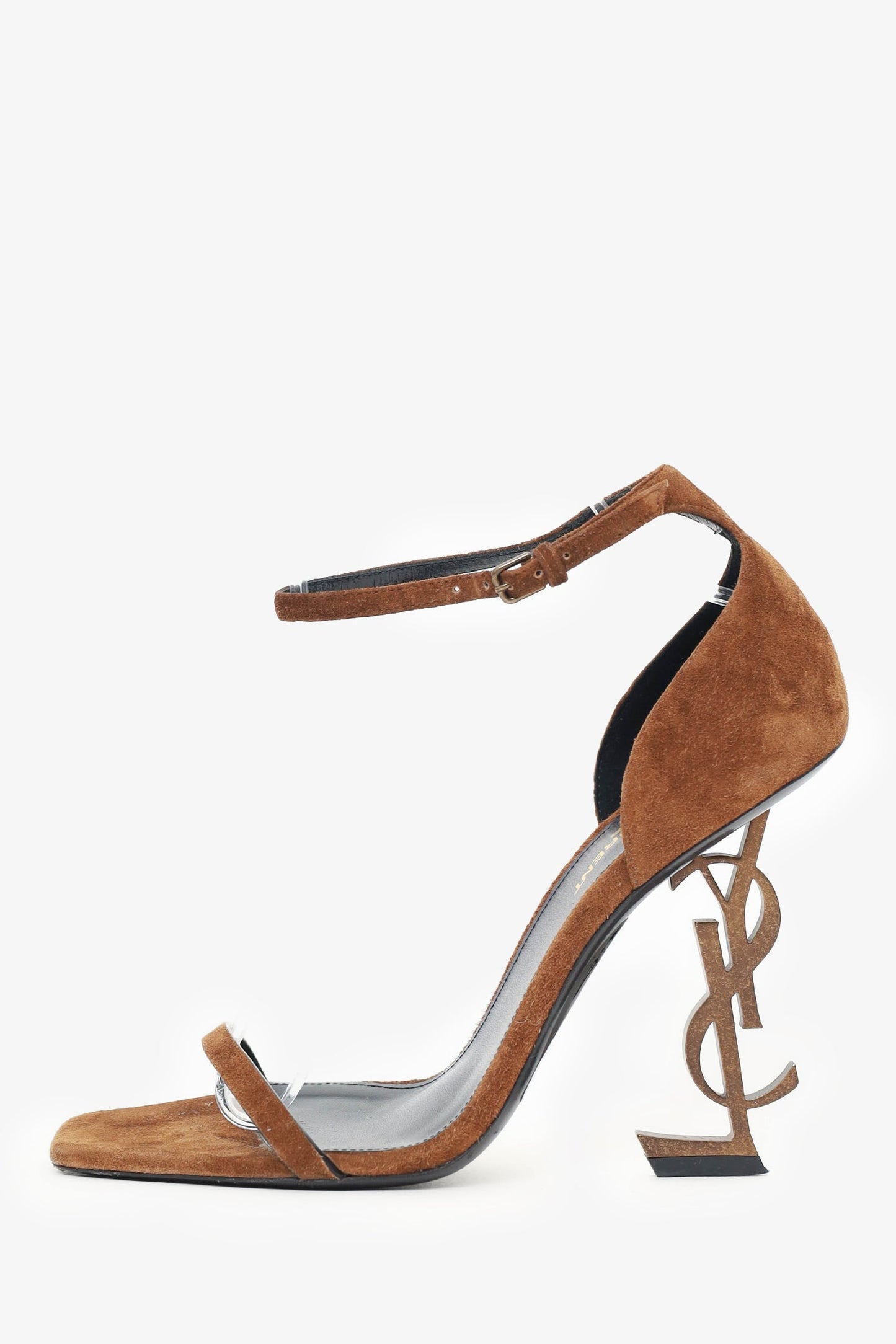 Saint Laurent Brown Suede Opyum 110 Sandals Size 38.5