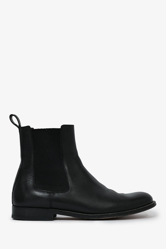 Gucci Black Leather Chelsea Boots Size 9 Mens
