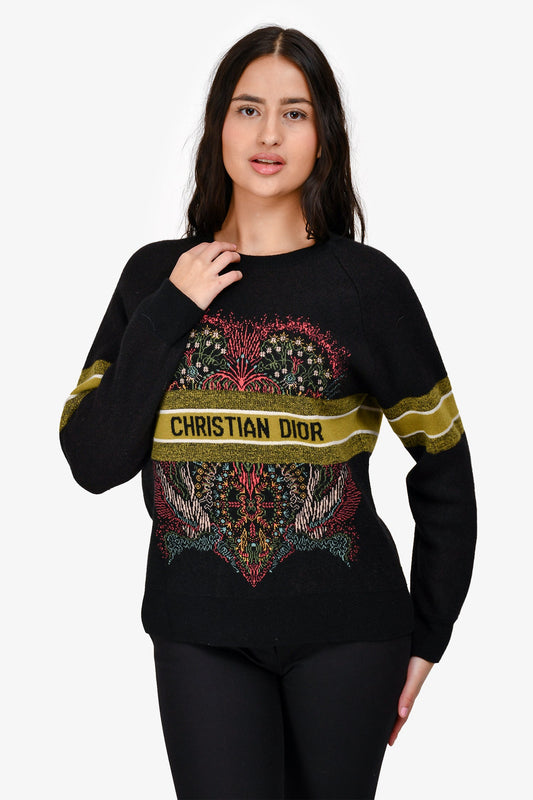 Christian Dior Cashmere-Wool Blend Sweater Size 6 US