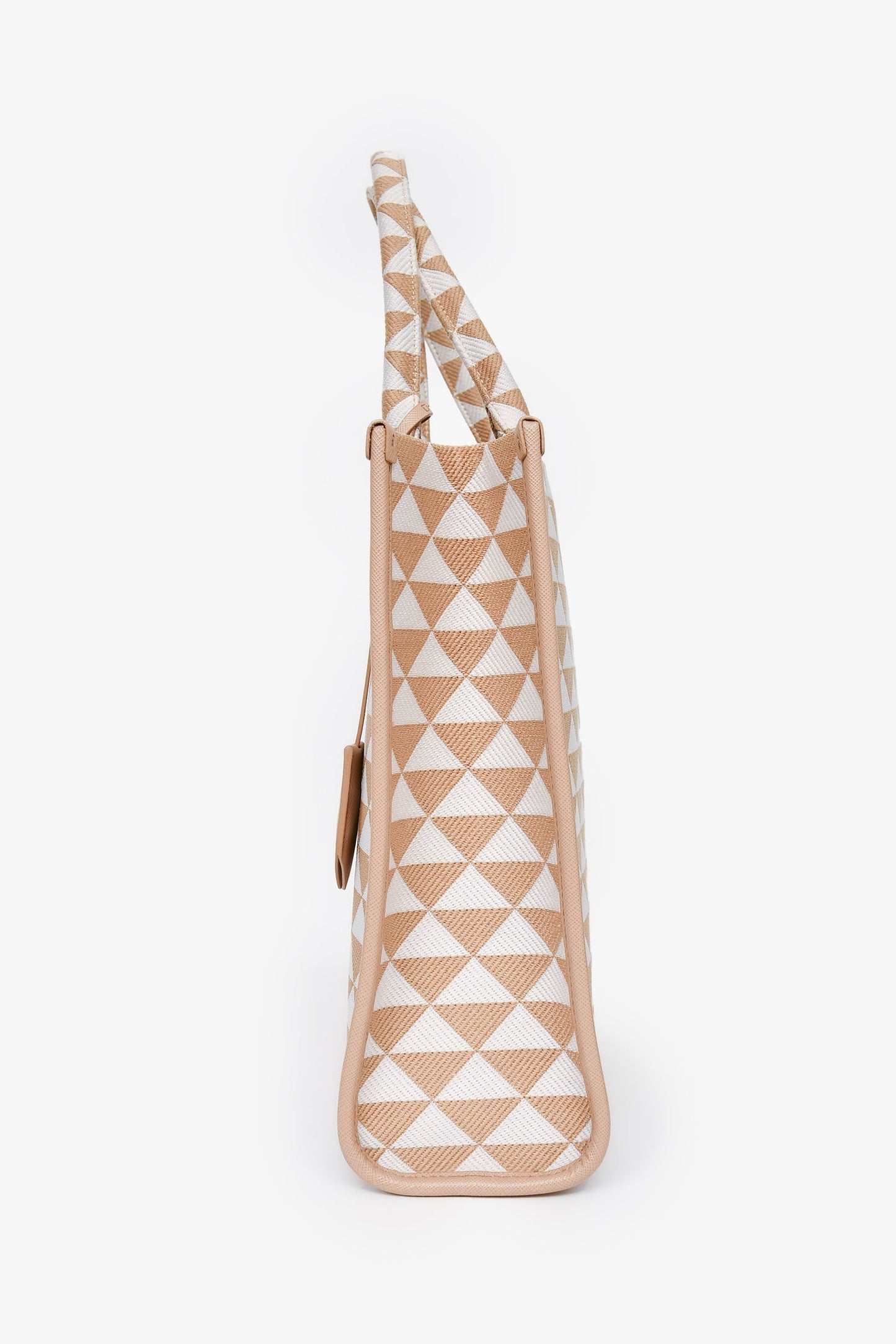 Prada Yellow/White Woven Large Symbole Tote