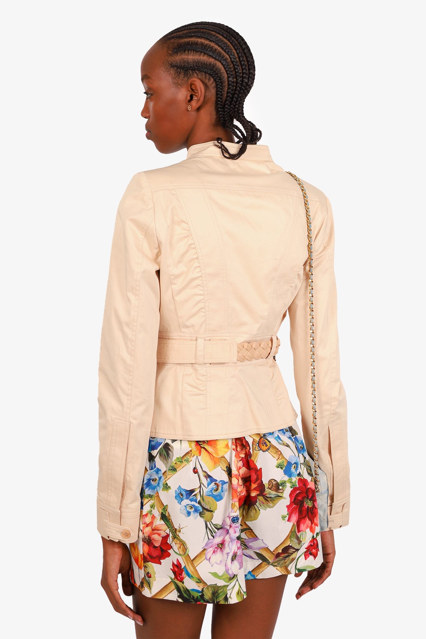 Gucci Cream Belted Utility Jacket Size 38