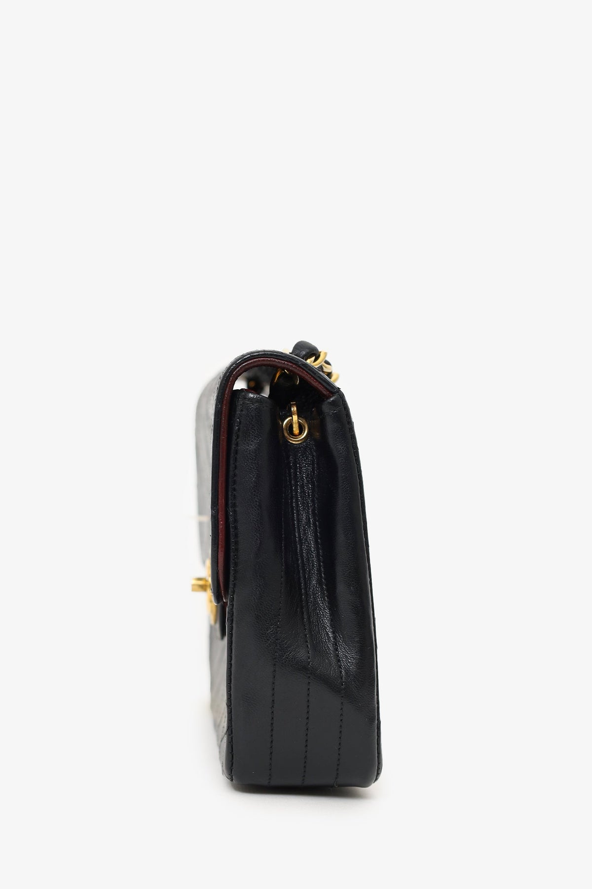 Chanel™ 1986-88 Black Quilted Lambskin Circle CC Mini Flap Bag