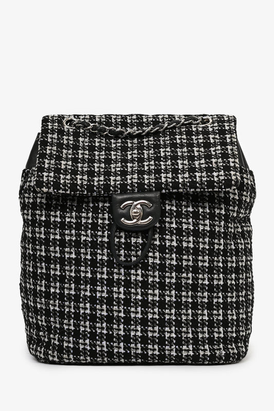 Chanel™ 2016 Black/Silver Tweed 'Urban Spirit' Backpack