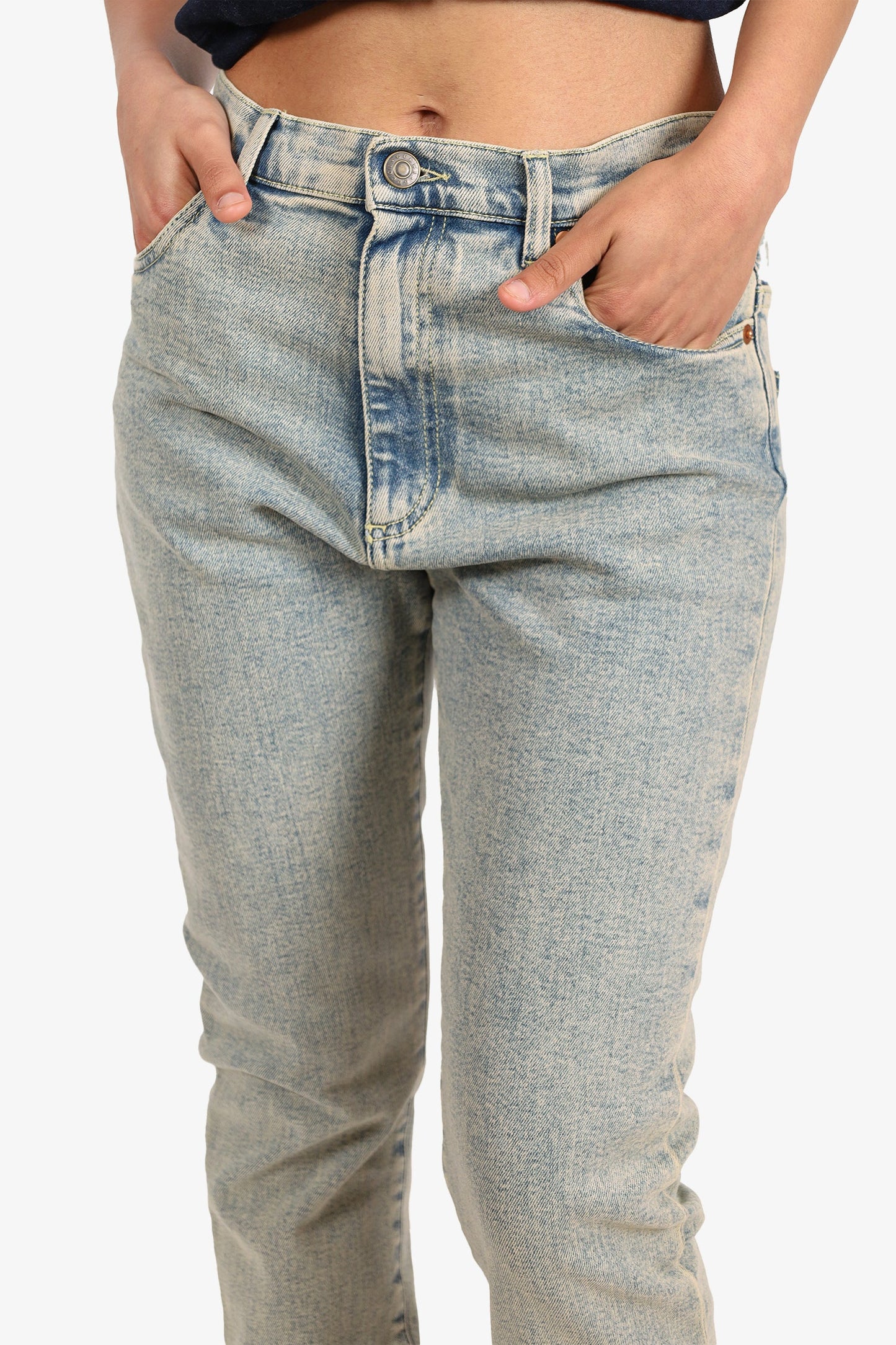 Gucci 2019 Faded Acid Wash Blue Denim Size 30 Mens