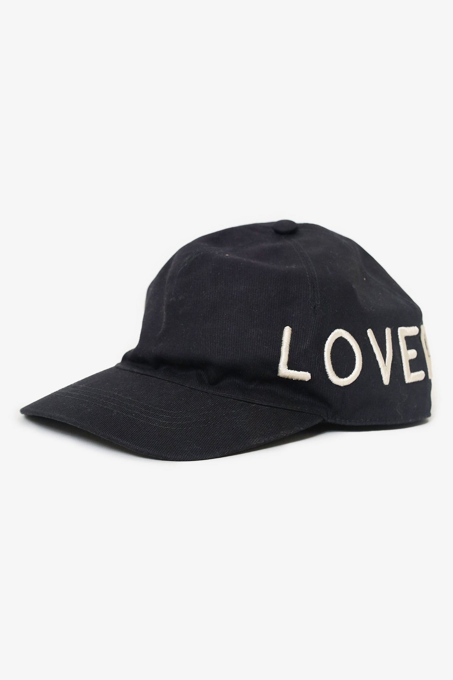 Gucci Black Canvas 'Loved' Embroidered Baseball Cap Size S