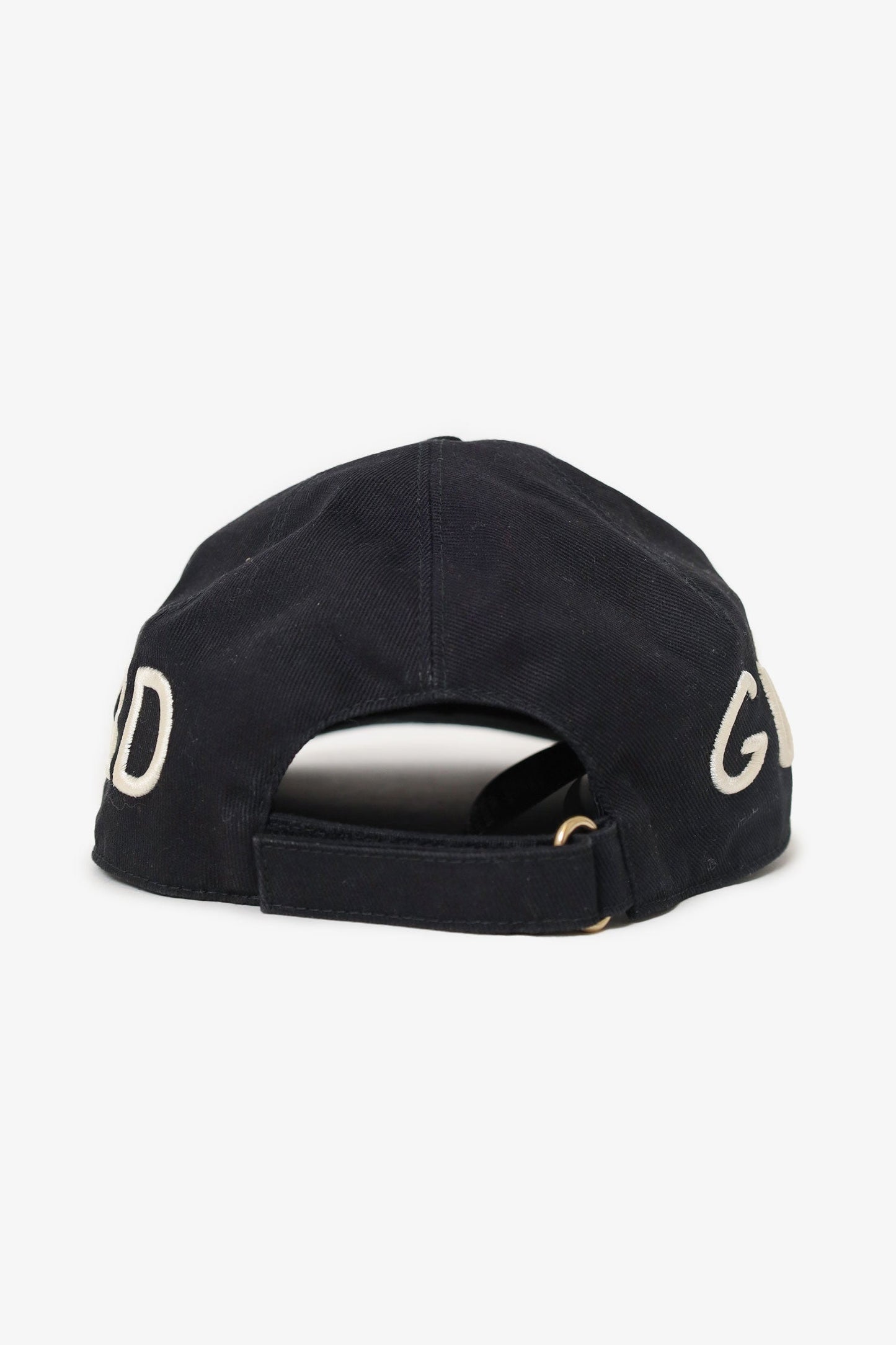 Gucci Black Canvas 'Loved' Embroidered Baseball Cap Size S