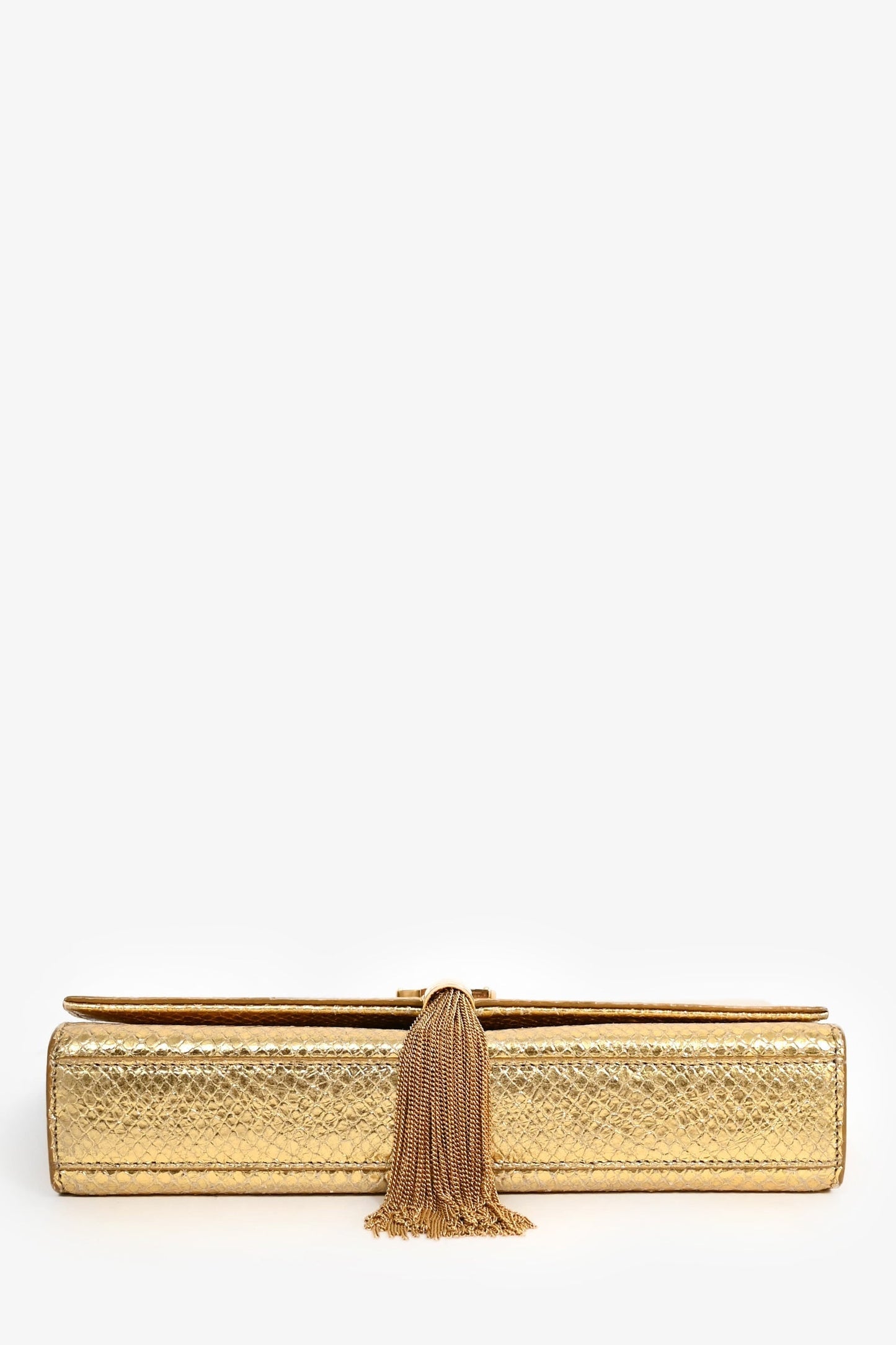 Saint Laurent Gold Tassel Leather Medium Kate Crossbody
