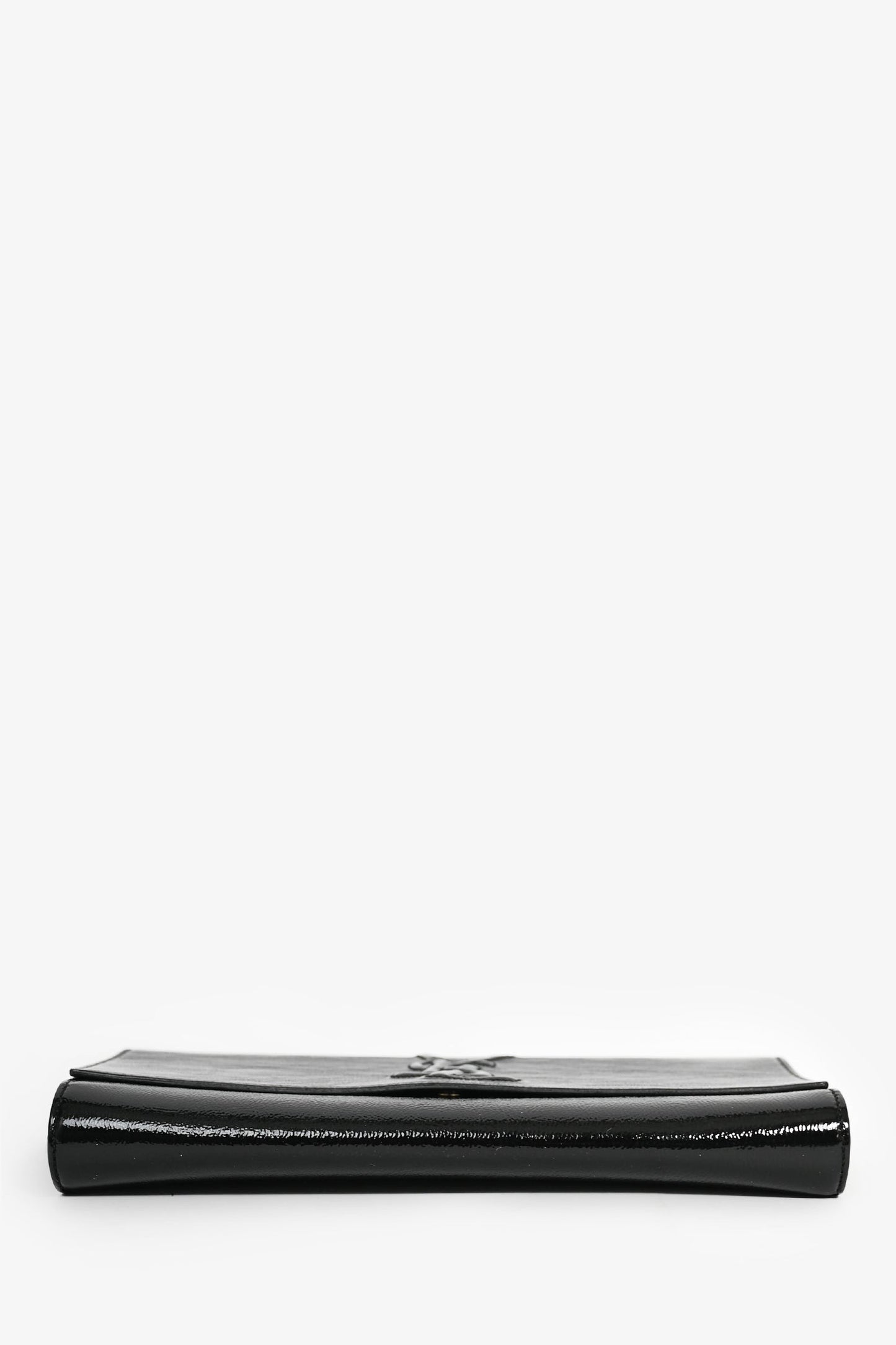 Saint Laurent Black Patent Leather 'Belle de Jour' Clutch