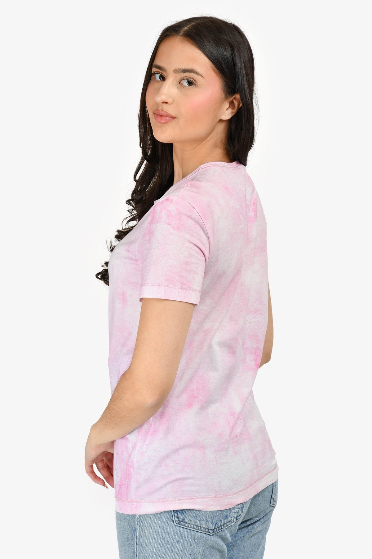 Chanel™ 2008 Pink Tie Dye CC Logo T-Shirt Size 40