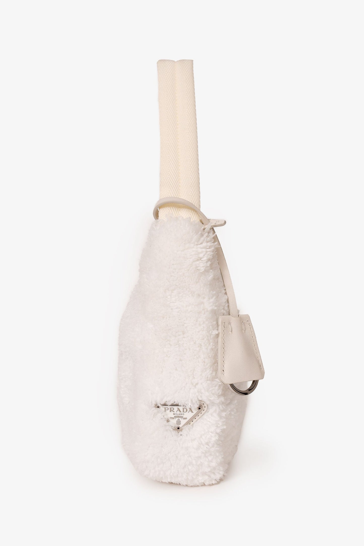 Prada White Terry Cloth Re-Edition 2000 Shoulder Bag