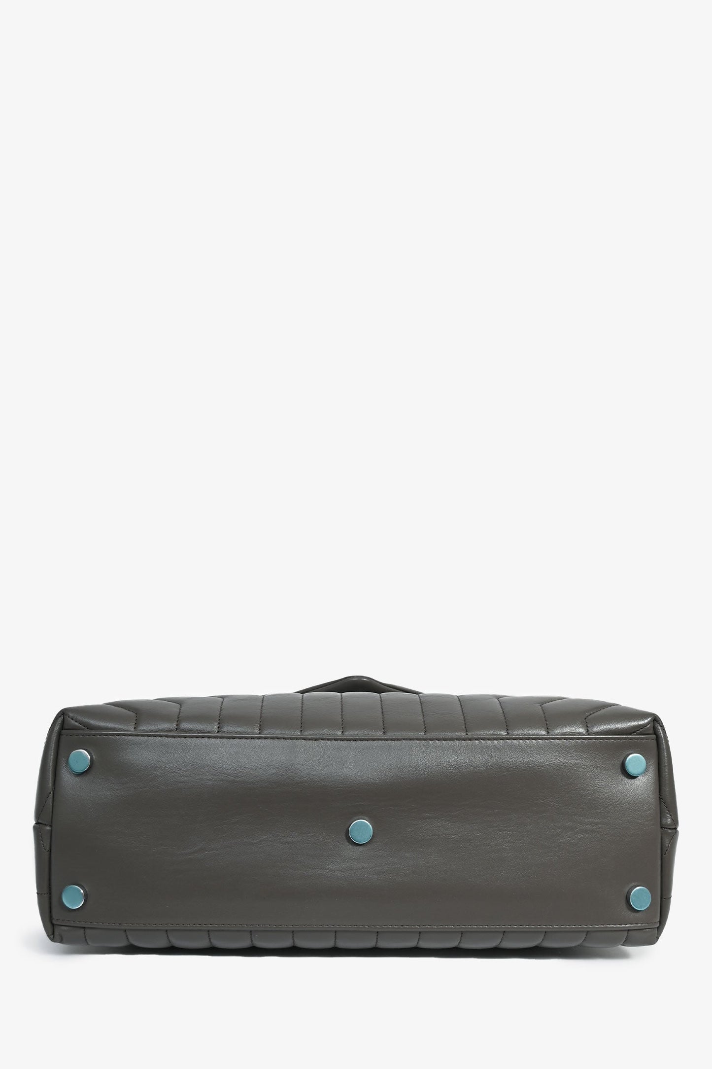 Saint Laurent 2018 Grey Chevron Leather Large Loulou Bag