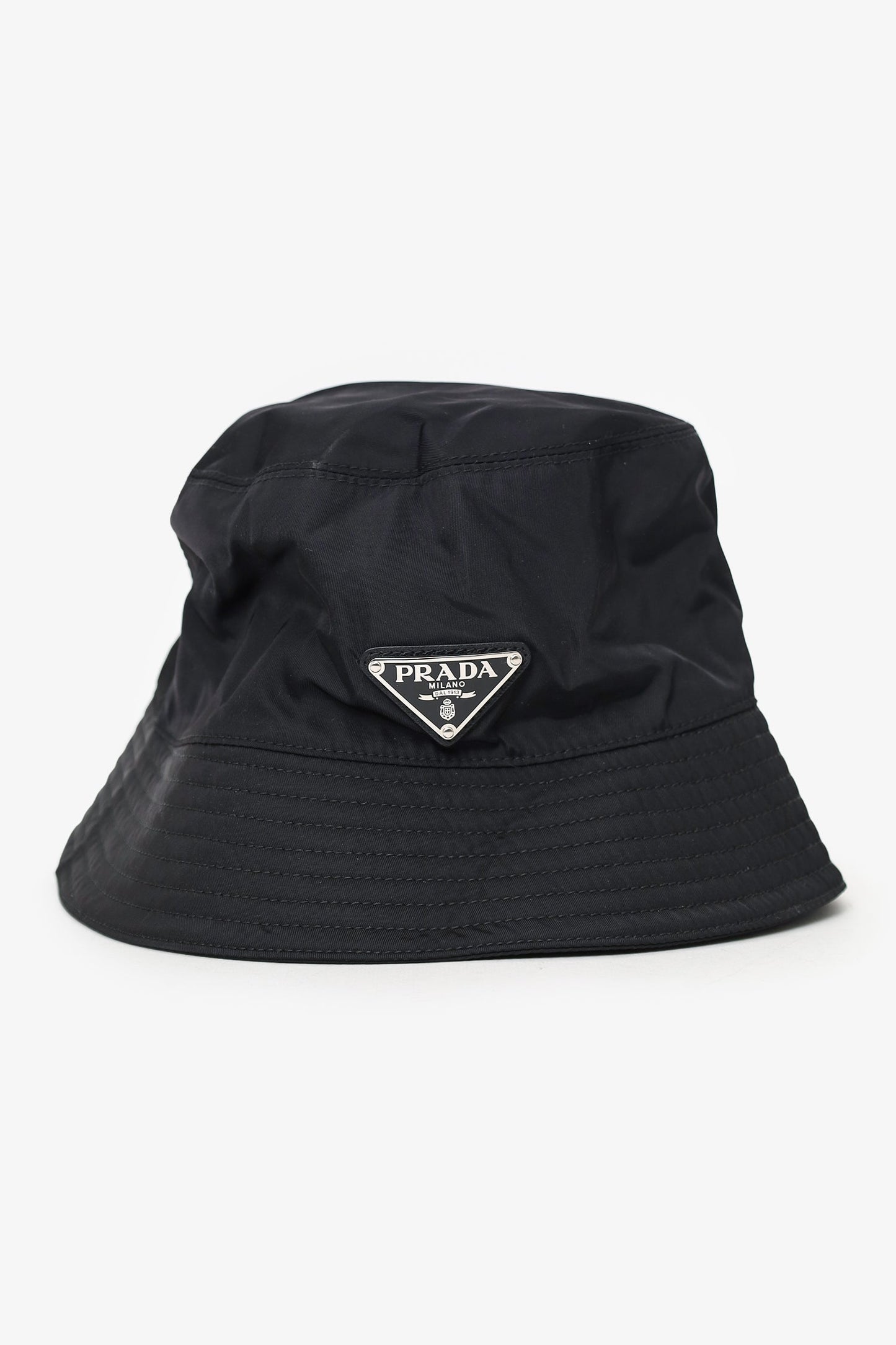 Prada Black Re-Nylon Bucket Hat Size S