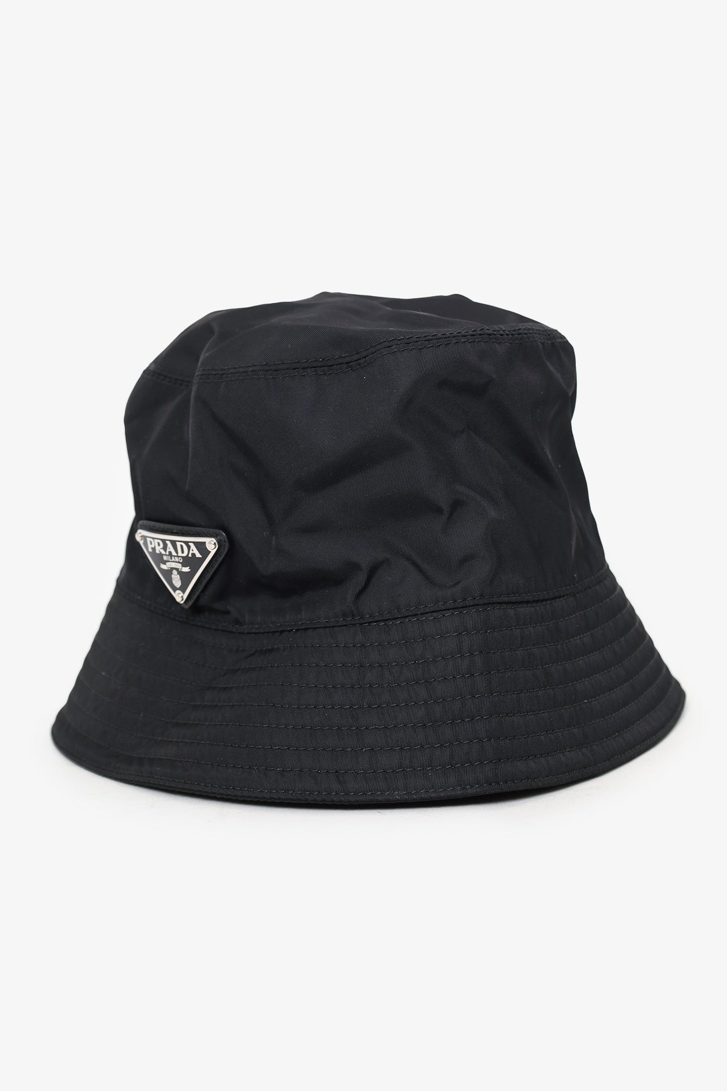 Prada Black Re-Nylon Bucket Hat Size S