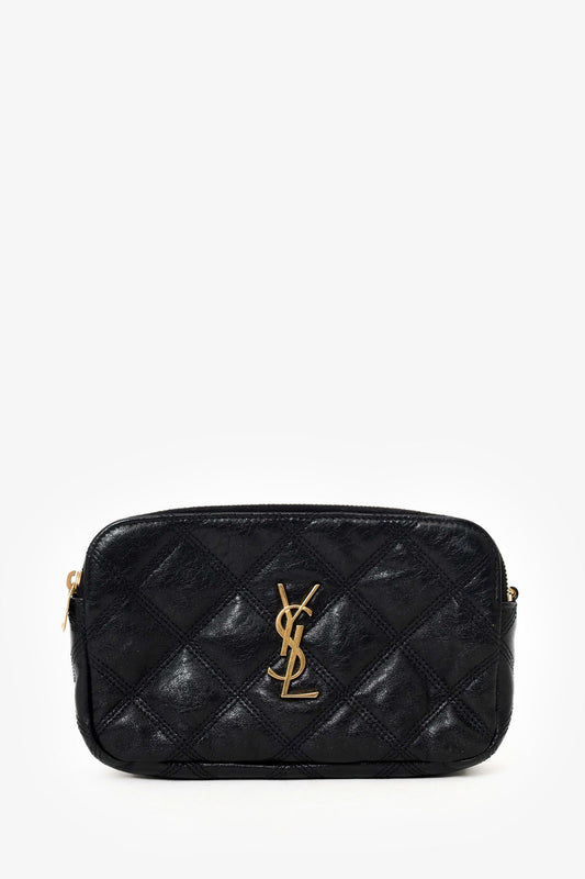 Saint Laurent Black Leather Becky Mini Camera Bag