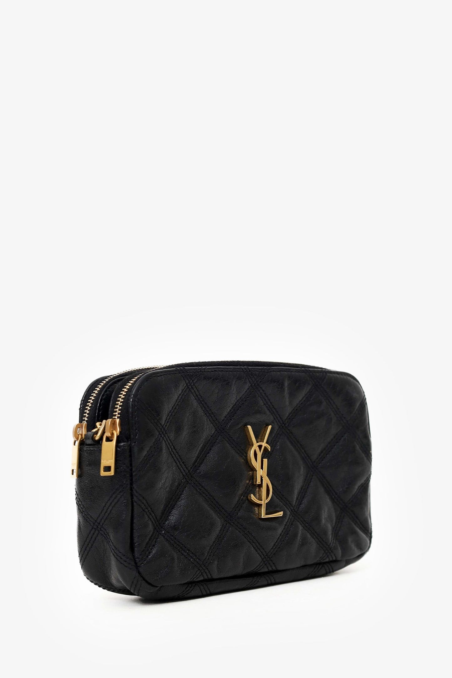 Saint Laurent Black Leather Becky Mini Camera Bag