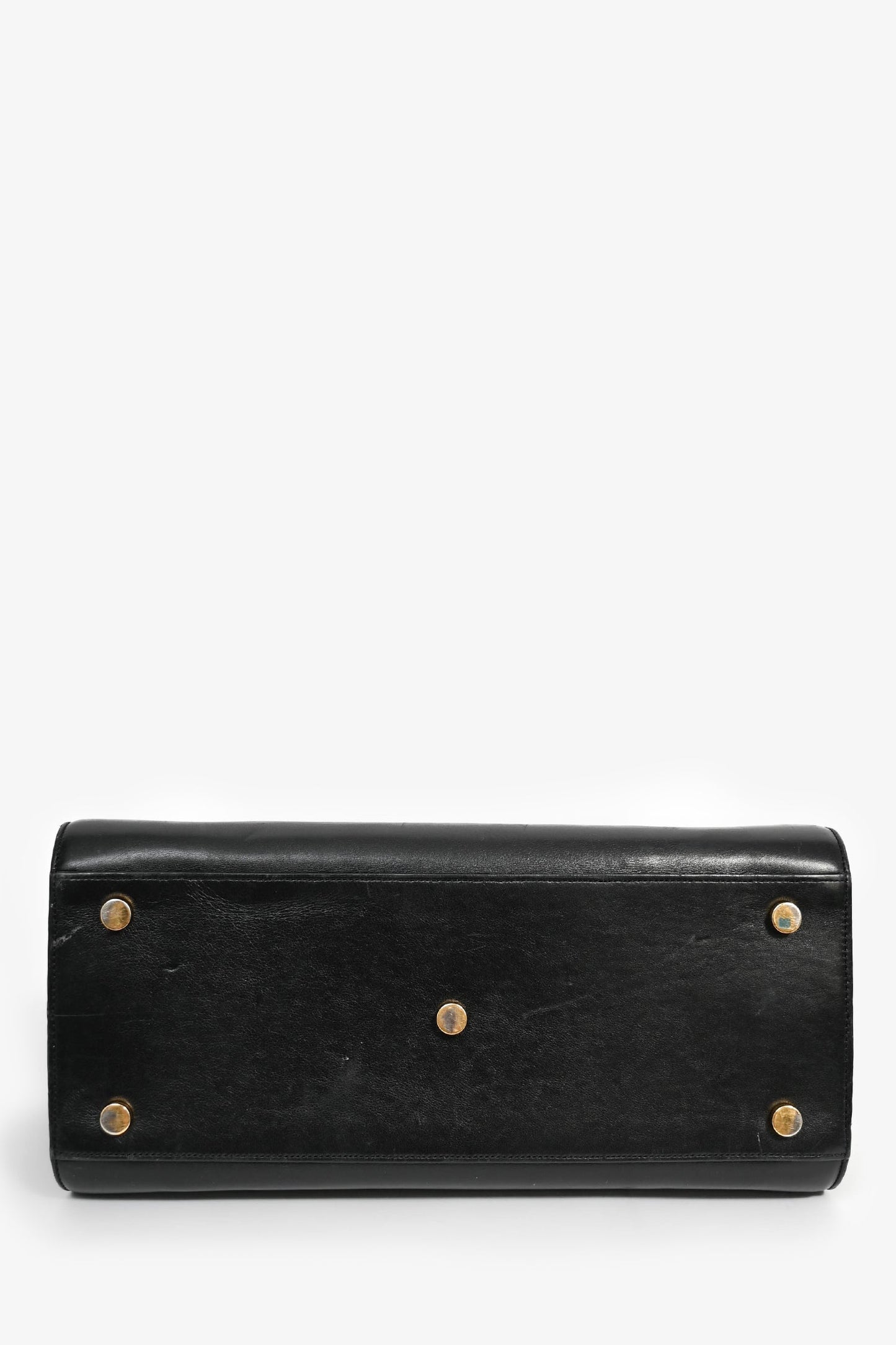 Saint Laurent 2014 Black Smooth Leather Small Sac de Jour Tote with Strap (As Is)